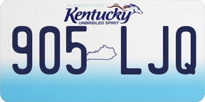 KY license plate 905LJQ