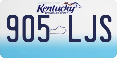 KY license plate 905LJS