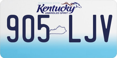 KY license plate 905LJV