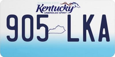 KY license plate 905LKA