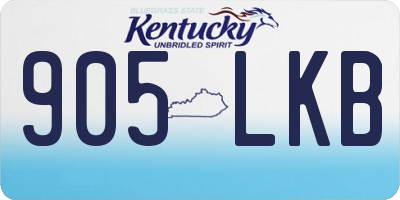 KY license plate 905LKB