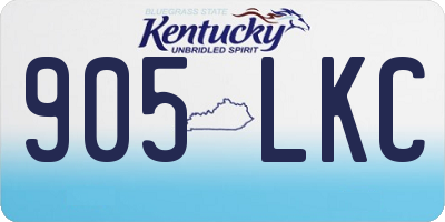 KY license plate 905LKC