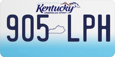 KY license plate 905LPH