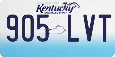 KY license plate 905LVT