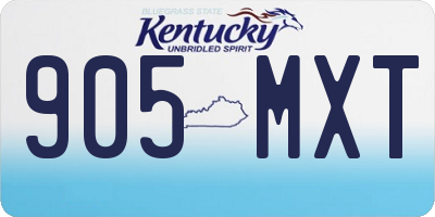 KY license plate 905MXT