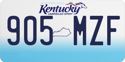 KY license plate 905MZF