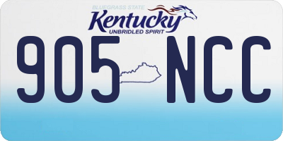 KY license plate 905NCC