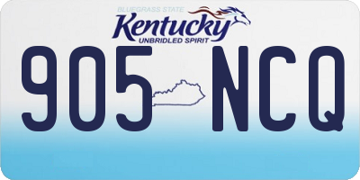 KY license plate 905NCQ