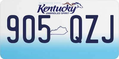 KY license plate 905QZJ