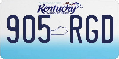 KY license plate 905RGD
