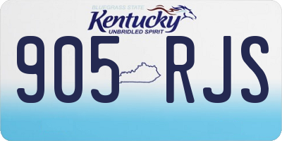 KY license plate 905RJS