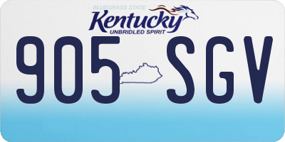 KY license plate 905SGV