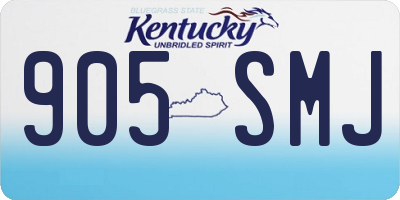KY license plate 905SMJ