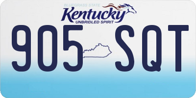 KY license plate 905SQT