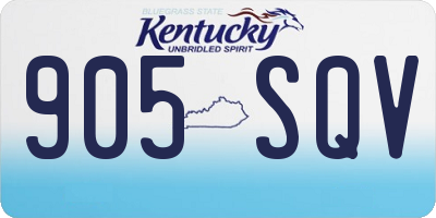 KY license plate 905SQV