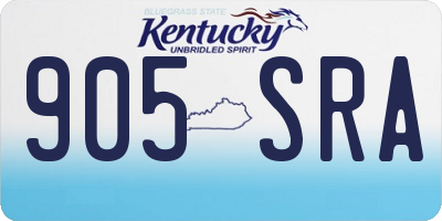 KY license plate 905SRA