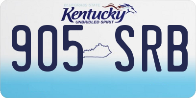 KY license plate 905SRB