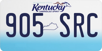 KY license plate 905SRC