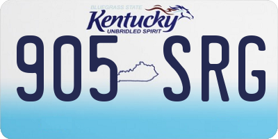 KY license plate 905SRG