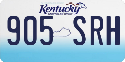 KY license plate 905SRH