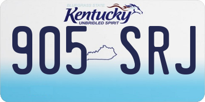 KY license plate 905SRJ