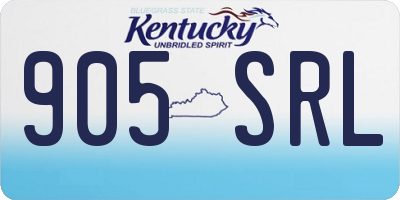 KY license plate 905SRL