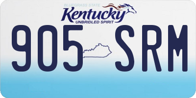 KY license plate 905SRM