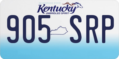 KY license plate 905SRP