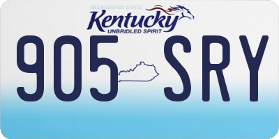 KY license plate 905SRY