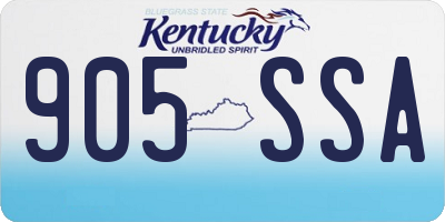 KY license plate 905SSA