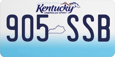 KY license plate 905SSB