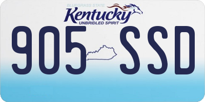 KY license plate 905SSD
