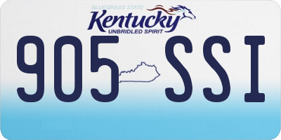 KY license plate 905SSI