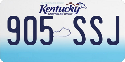 KY license plate 905SSJ