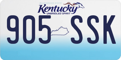 KY license plate 905SSK