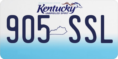 KY license plate 905SSL