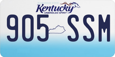 KY license plate 905SSM