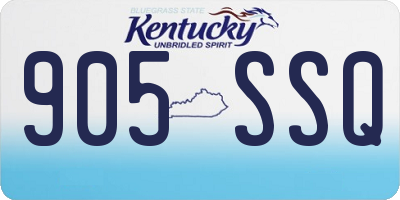 KY license plate 905SSQ