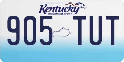 KY license plate 905TUT