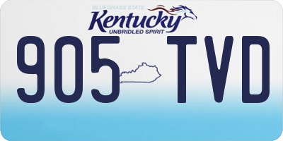 KY license plate 905TVD