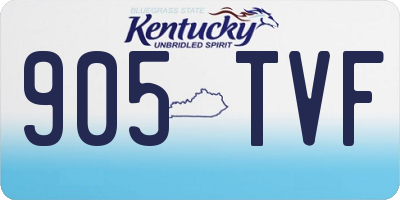 KY license plate 905TVF
