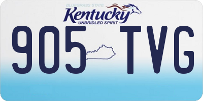 KY license plate 905TVG
