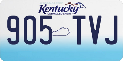 KY license plate 905TVJ