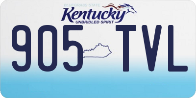KY license plate 905TVL