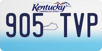 KY license plate 905TVP