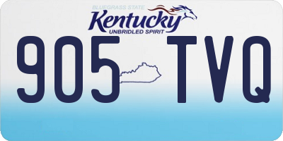 KY license plate 905TVQ
