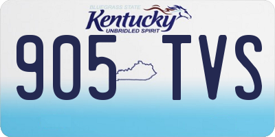 KY license plate 905TVS