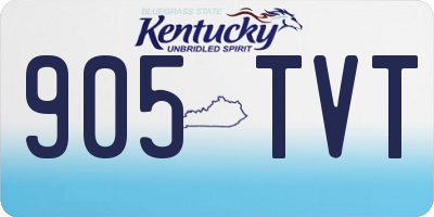 KY license plate 905TVT