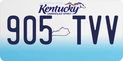 KY license plate 905TVV