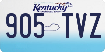 KY license plate 905TVZ